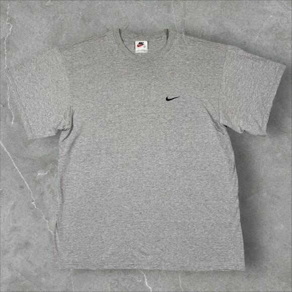 Vintage 90s Nike Check Embroidered Chest Swoosh White Tag Tee Mexico - XL - Picture 1 of 5